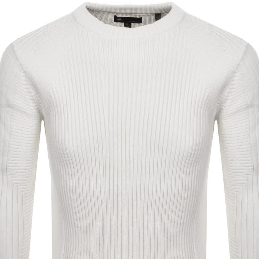 Alternative Image for ProductG Star Raw 3D Biker Crew Knit Jumper White2